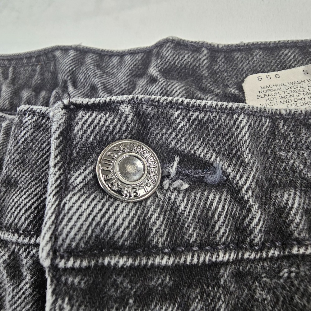 Vintage 90s Levi's 550 Orange Tab Black Denim Jeans Men's Size 36x32 Tapered - Picture 10 of 14